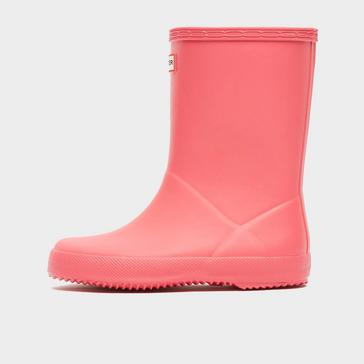 Pink Hunter Kids First Classic Wellington Boots Bright Pink