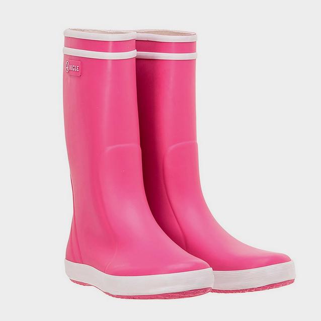 Pink Aigle Childrens Lolly Pop Rain Boots New Rose image 1