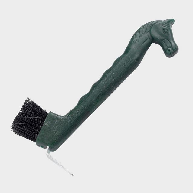 Green Lincoln Horse Head Hoof Pick with Brush Green image 1