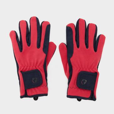 Pink Hy Hy5 Childs Everyday Two Tone Riding Gloves Navy/Raspberry