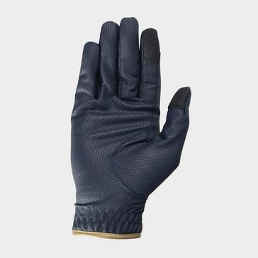 Blue Hy Hy5 Cottenham Adults Elite Riding Glove Navy/Gold