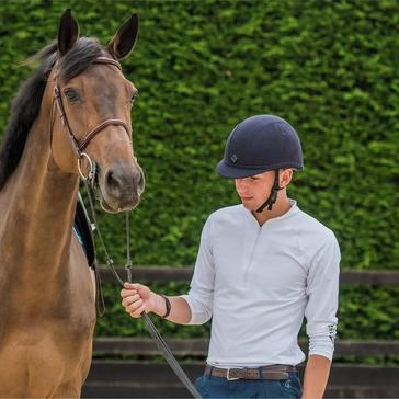 Blue Charles Owen Junior YR8 Riding Hat Navy/Navy