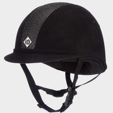 YR8 Sparkle Round Riding Hat Black/Black