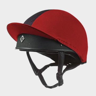 Red Charles Owen Pro II Vented Hat Silk Red