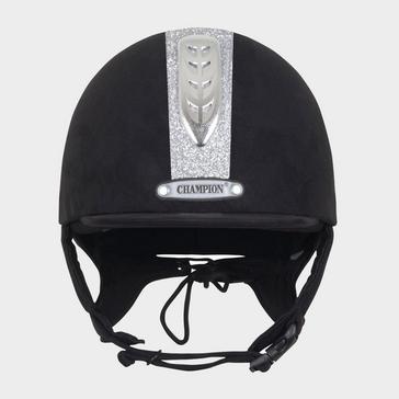 Black Champion Junior X-Air Dazzle Plus Riding Hat Black/Silver