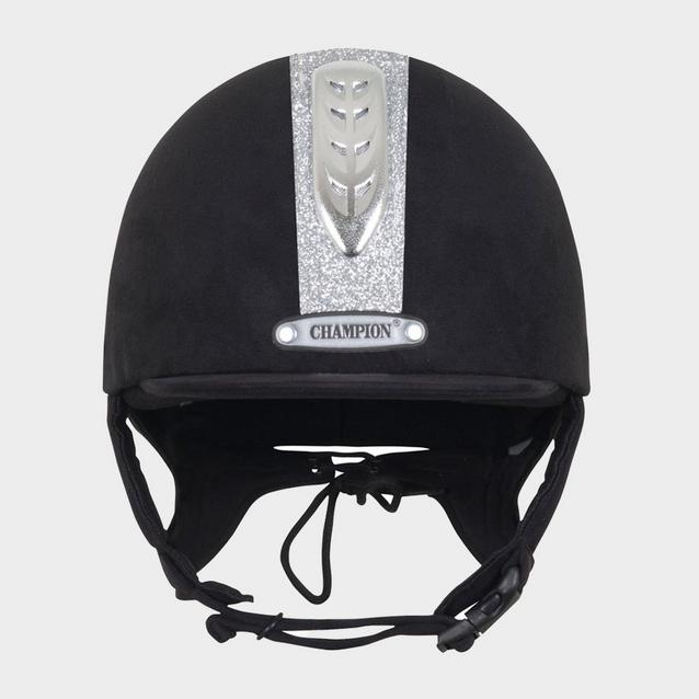 Black Champion Junior X-Air Dazzle Plus Riding Hat Black/Silver image 1