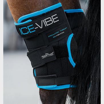 Black Horseware Ice-Vibe Hock Wrap Black Aqua