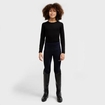 Blue Horseware Kids Riding Tights Navy