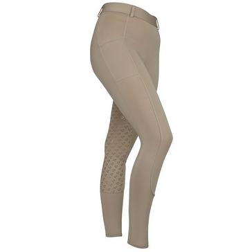 Beige Aubrion Womens Albany Full Seat Riding Tights Beige