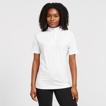 White Aubrion Womens Short Sleeve Stock Shirt White