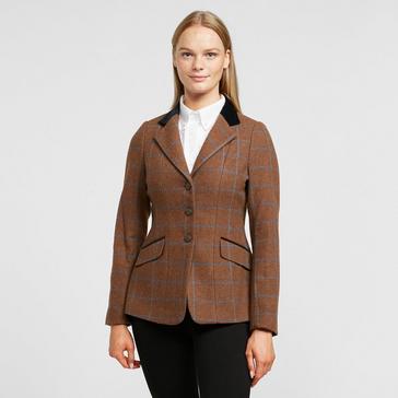 Brown Aubrion Womens Saratoga Tweed Jacket Brown Tweed