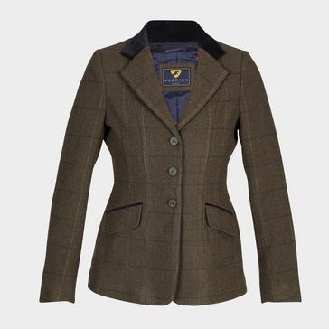 Green Aubrion Womens Saratoga Tweed Jacket Green Check