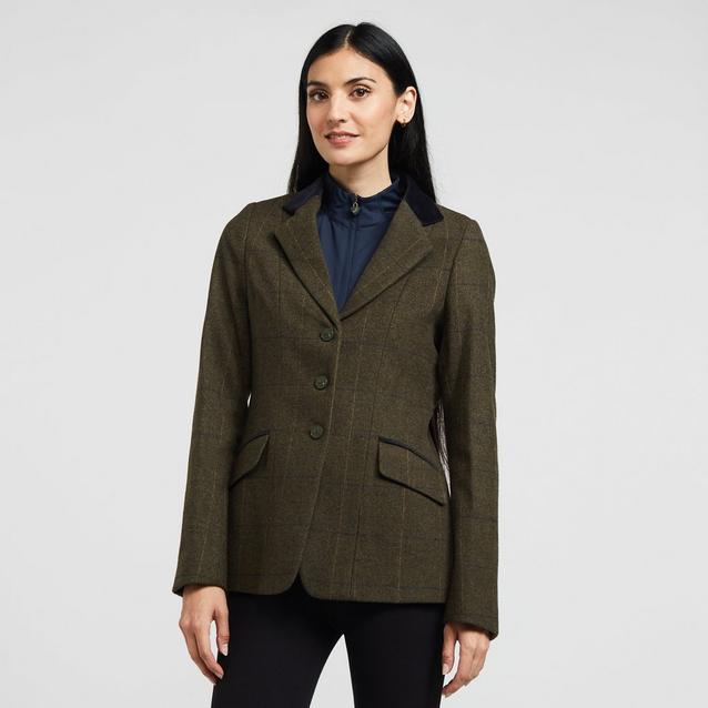 Check Aubrion Womens Saratoga Tweed Jacket Green Check image 1