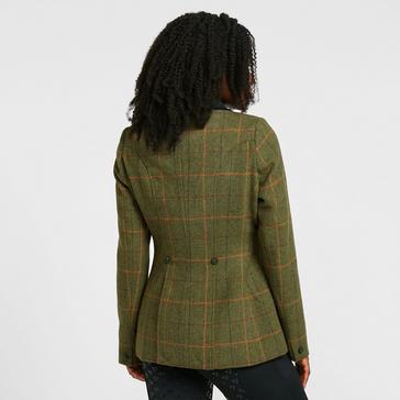 Green Aubrion Womens Saratoga Tweed Jacket Red/Yellow/Blue Check