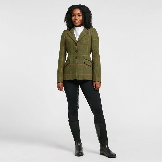 Check tweed outlet coat women's