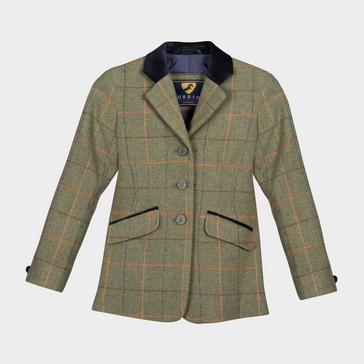 Green Aubrion Childs Saratoga Tweed Jacket Red/Yellow/Blue Check