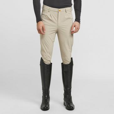 Beige Aubrion Mens Walton Knee Patch Breeches Beige