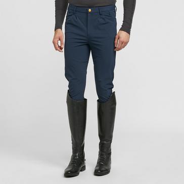 Blue Aubrion Mens Walton Knee Patch Breeches Navy