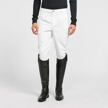 White Aubrion Mens Walton Knee Patch Breeches White