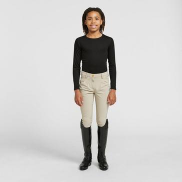 Beige Aubrion Boys Walton Knee Patch Breeches Beige