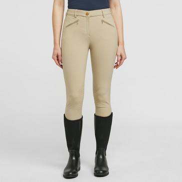 Beige Aubrion Womens Thompson Knee Patch Breeches Beige