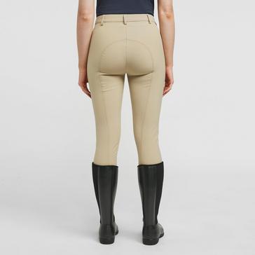 Beige Aubrion Womens Thompson Knee Patch Breeches Beige