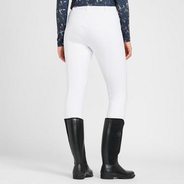 White Aubrion Womens Thompson Knee Patch Breeches White