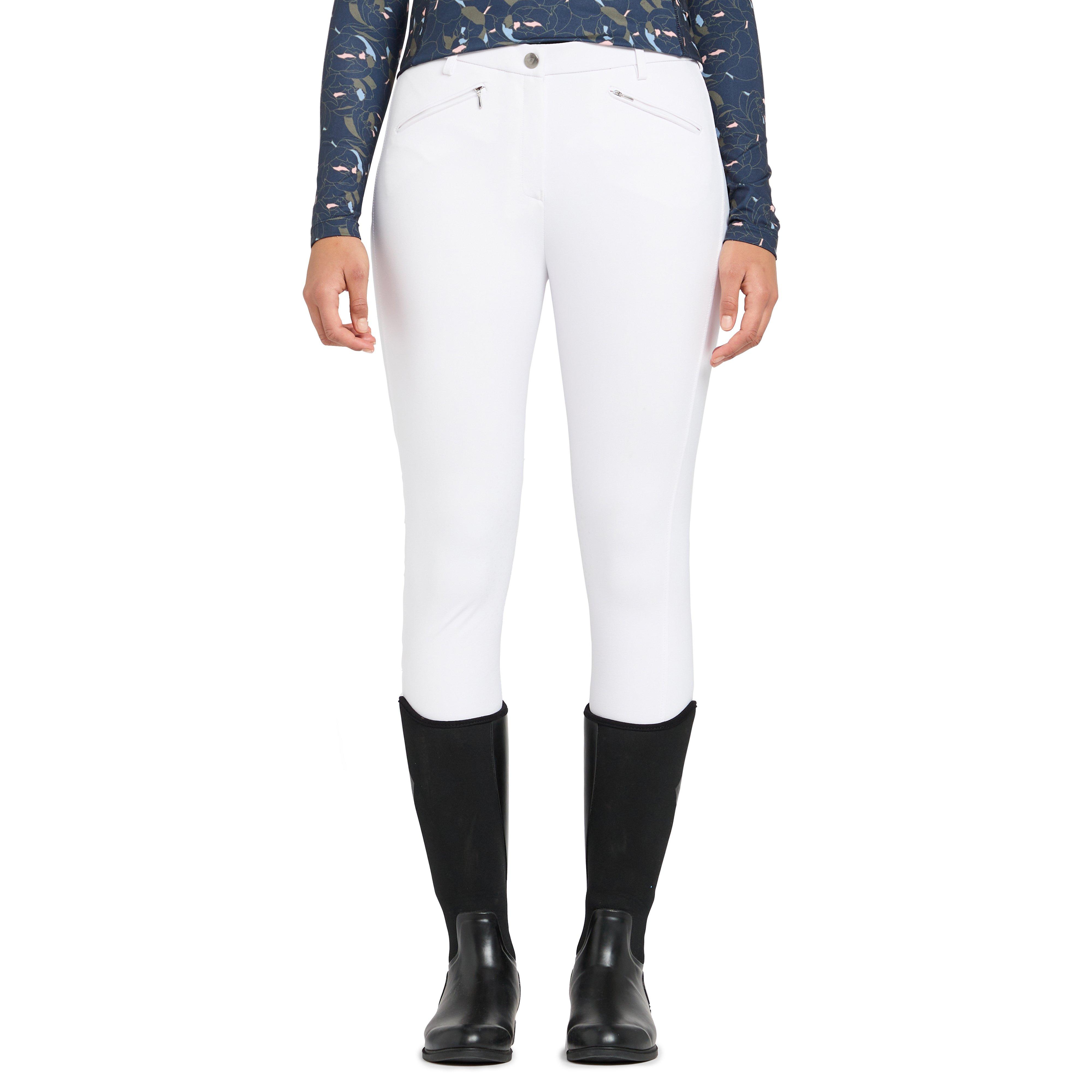 Womens Thompson Knee Patch Breeches White