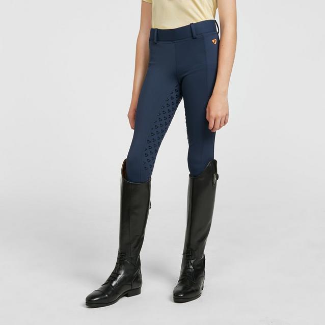 Blue Aubrion Childs Albany Riding Tights Navy image 1