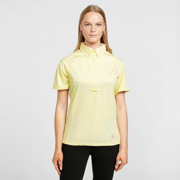 Yellow Aubrion Ladies Short Sleeve Tie Shirt Yellow