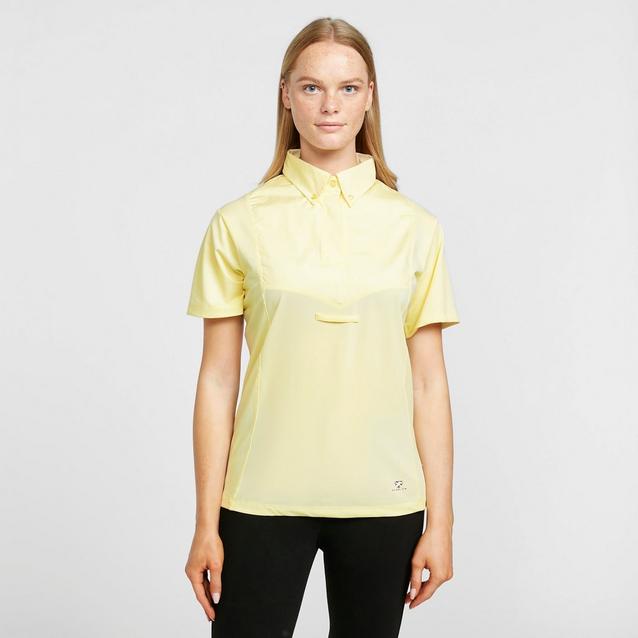 Yellow Aubrion Ladies Short Sleeve Tie Shirt Yellow image 1