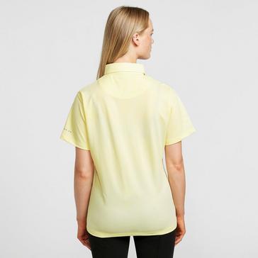 Yellow Aubrion Ladies Short Sleeve Tie Shirt Yellow