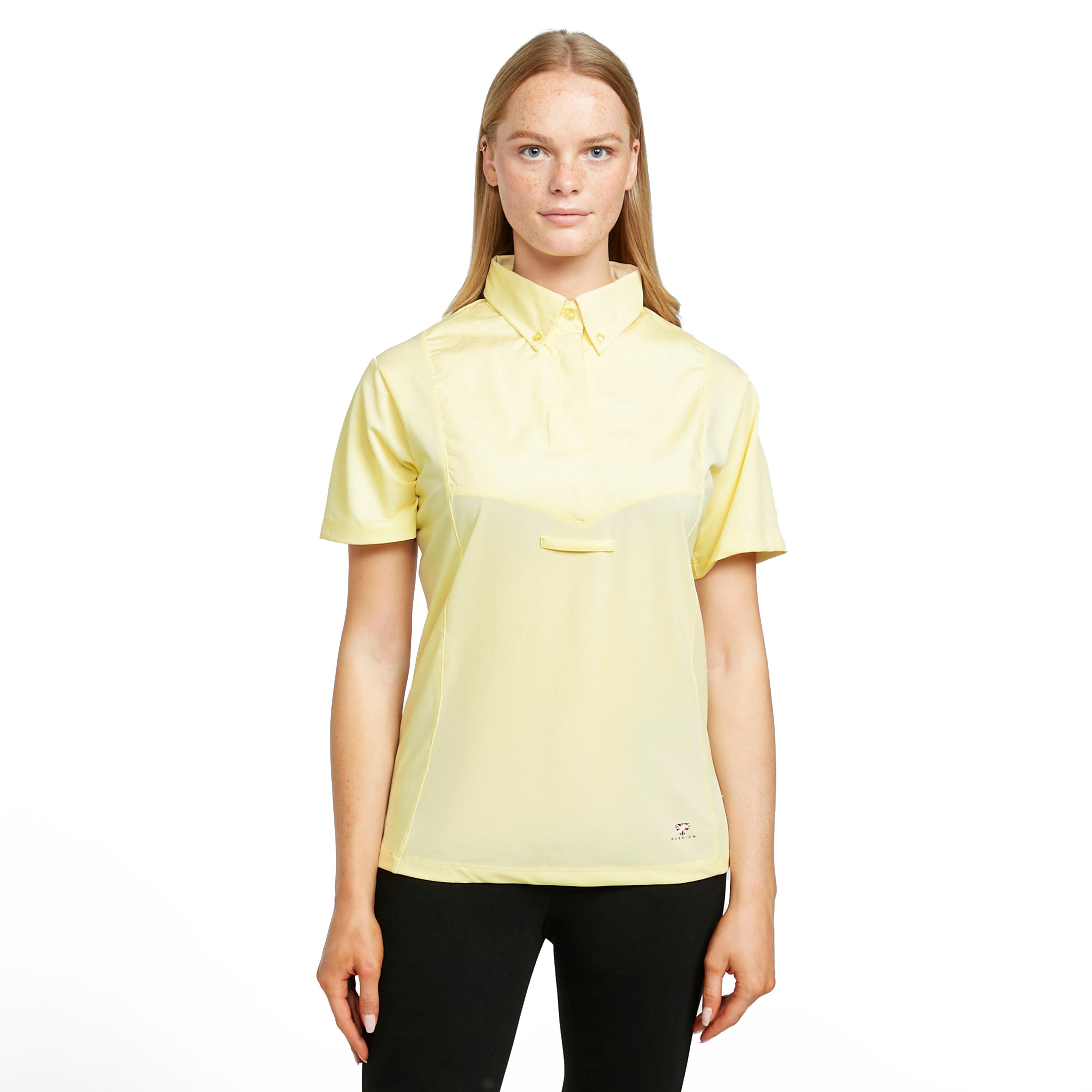 Womens Short Sleeve Tie Shirt Yellow