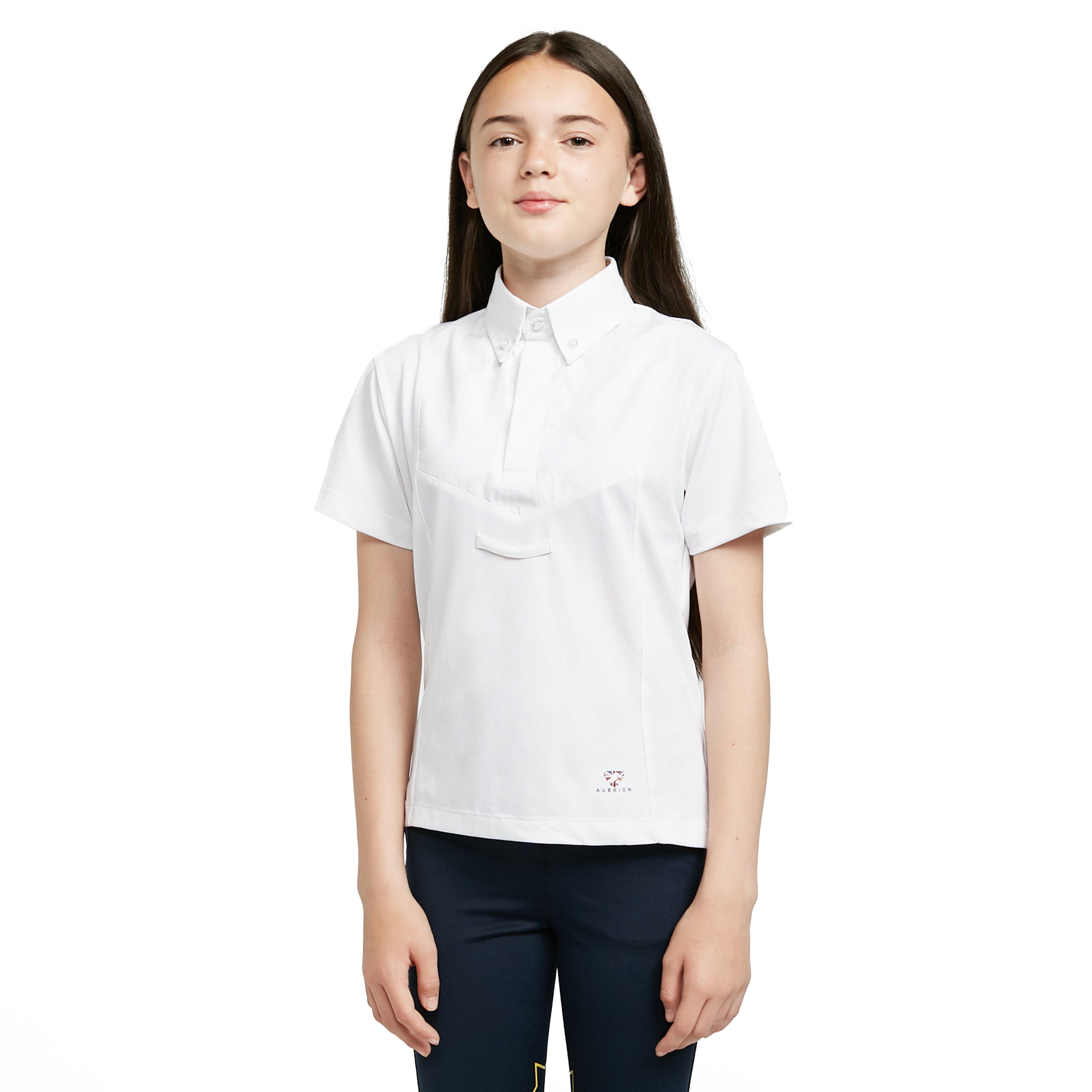 Child Short Sleeve Tie Shirt White