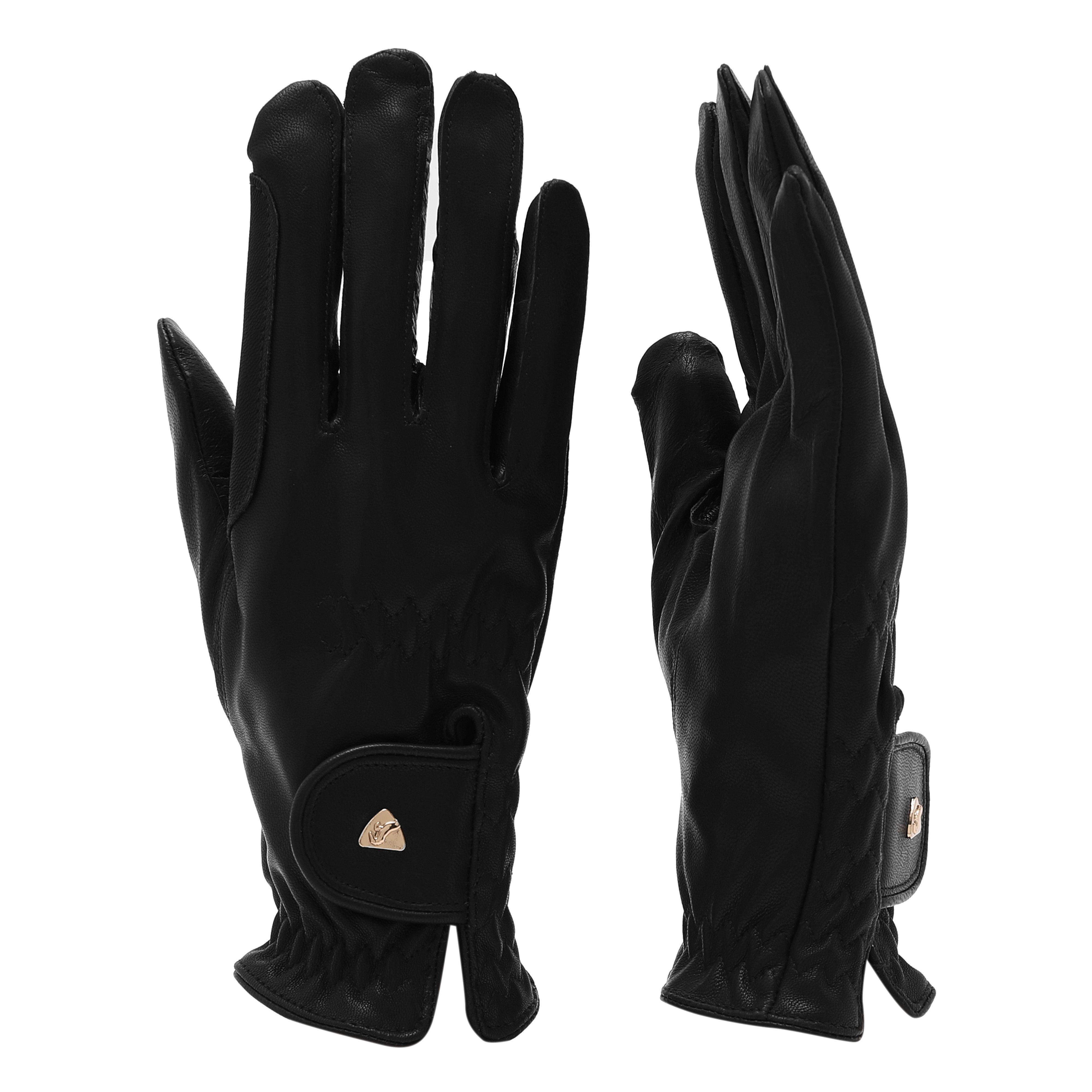 Leather Riding Gloves Black