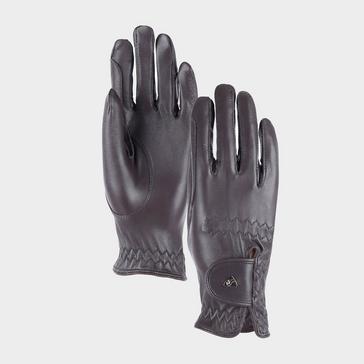 Brown Aubrion Leather Riding Gloves Brown