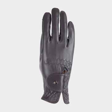 Brown Aubrion Leather Riding Gloves Brown
