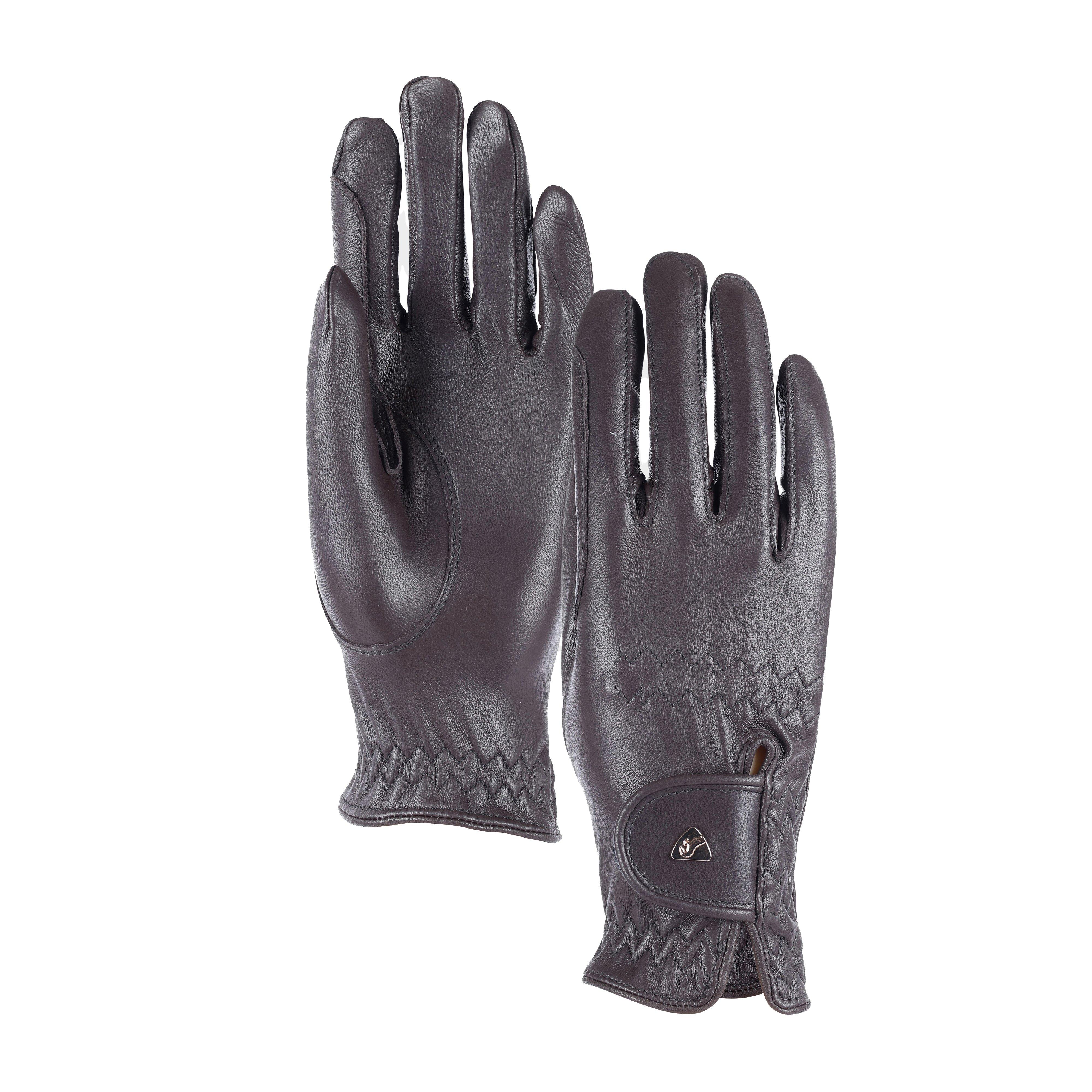 Leather Riding Gloves Brown