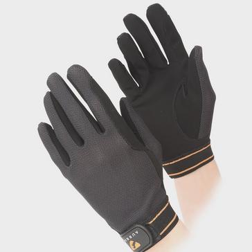 Black Aubrion Mesh Riding Gloves Black