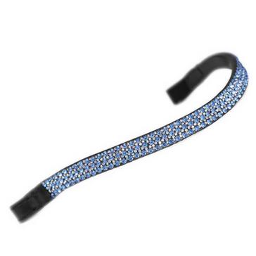 Black Velociti GARA Wide Diamante Browband Black/Blue