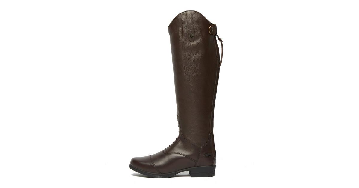 Moretta Womens Gianna Leather Field Riding Boots Brown Naylors