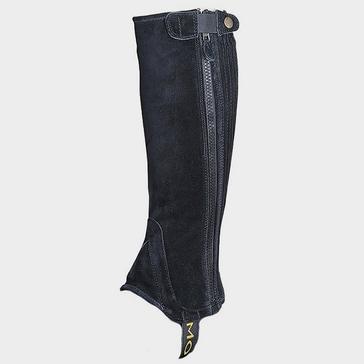 Black Moretta Childs Suede Half Chaps Black 