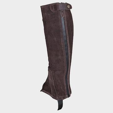 Brown Moretta Childs Suede Half Chaps Brown