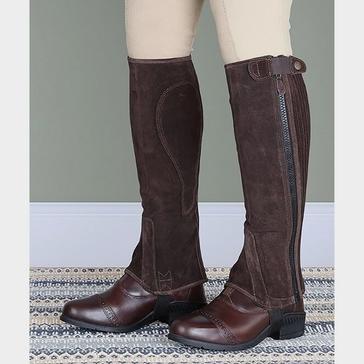 Brown Moretta Childs Suede Half Chaps Brown