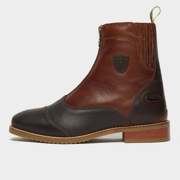 Brown Moretta Ladies Viviana Zip Paddock Boots Chestnut