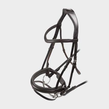 Black Velociti Dressage Flash Bridle Black