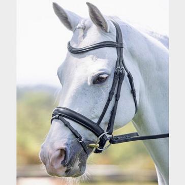 Black Velociti Dressage Flash Bridle Black