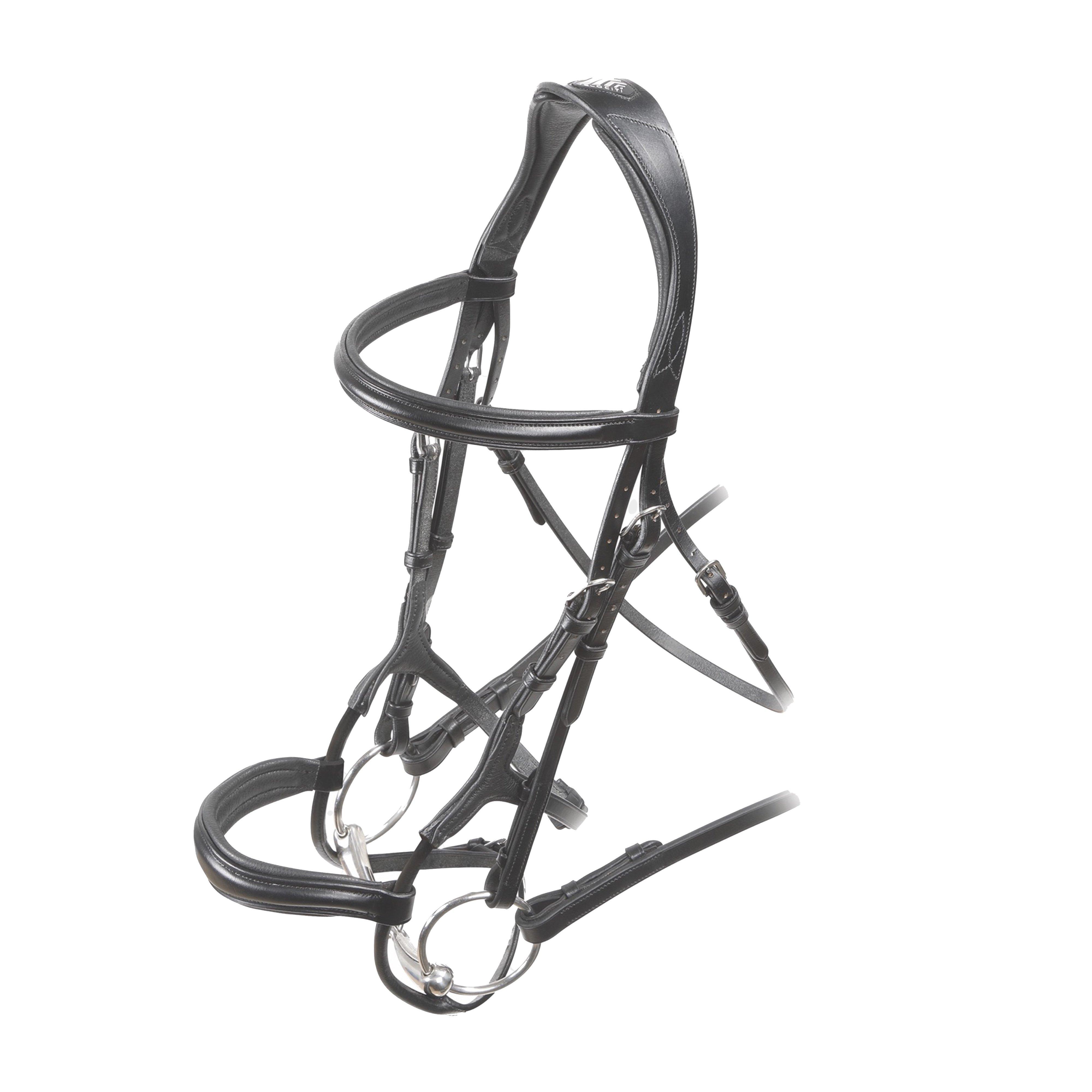 Rolled Padded Cavesson Bridle Black