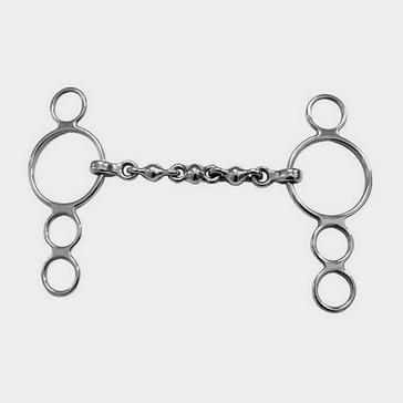 5.5"/ 6" Continental Snaffle Eldonian 3 Ring Dutch Gag with French Link 