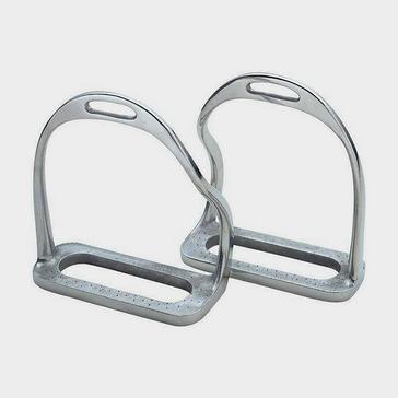 Silver Shires Bent Leg Stirrup Irons